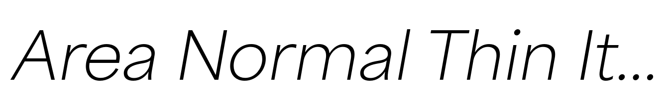 Area Normal Thin Italic